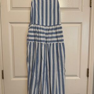 Universal Thread Blue and White Striped Top